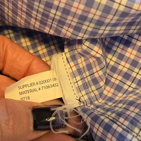 Ralph Lauren Button Down Shirt Mens Large Blue Plaid Long Sleeve Classic Preppy - Picture 7 of 14